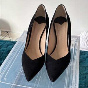 Elegant Black Suede Heels by Sandro- worn 1x